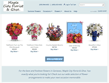 Tablet Screenshot of maplecityflorist.com